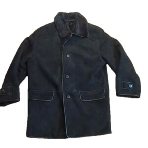 Tradong by Sam Mi Faux Leather Black Fur Lined Jacket XL